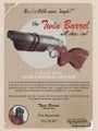 Poster for the Twin Barrel, which players can download to use as a spray.
